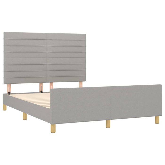 Cadru de pat fără saltea, gri deschis, 140x190 cm, textil - WALTI WALTI