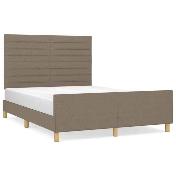 Cadru de pat fără saltea, gri taupe, 140x190 cm, textil WALTI