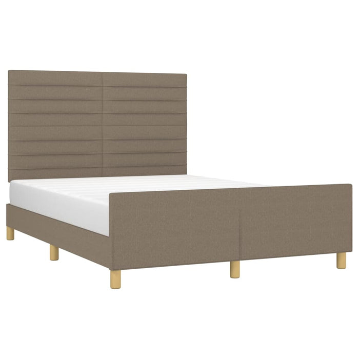 Cadru de pat fără saltea, gri taupe, 140x190 cm, textil WALTI