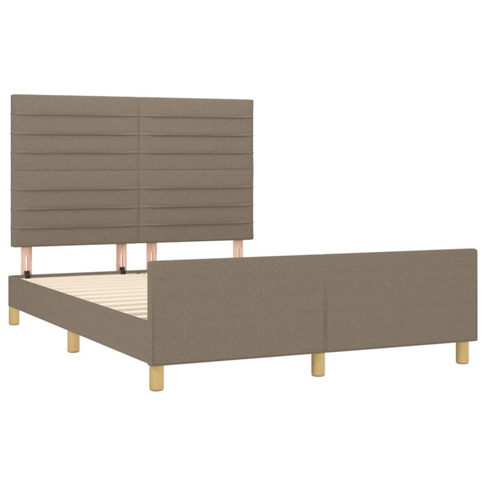 Cadru de pat fără saltea, gri taupe, 140x190 cm, textil WALTI
