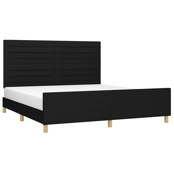 Cadru de pat fără saltea, negru, 160x200 cm, textil - WALTI WALTI