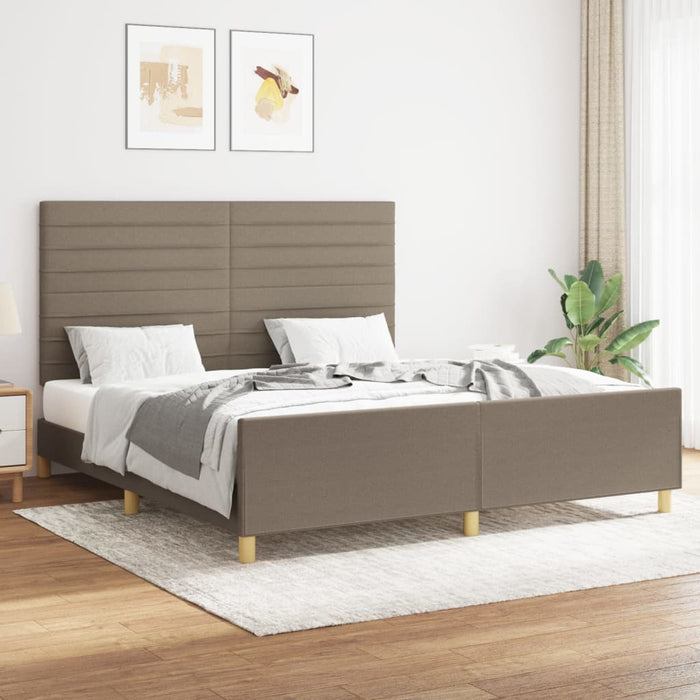 Cadru de pat fără saltea, gri taupe, 160x200 cm, textil - WALTI WALTI