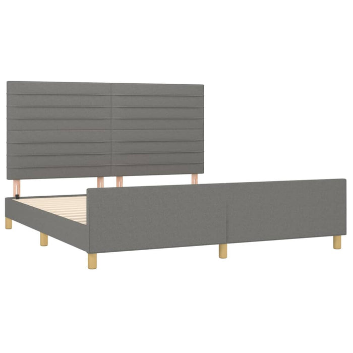 Cadru de pat fără saltea, gri închis, 180x200 cm, textil - WALTI WALTI