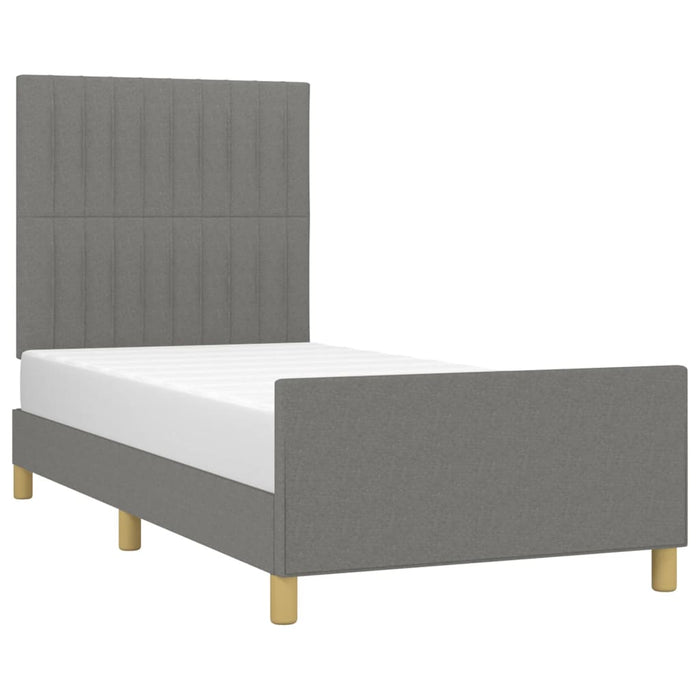 Cadru de pat fără saltea, gri închis, 90x190 cm, textil - WALTI WALTI