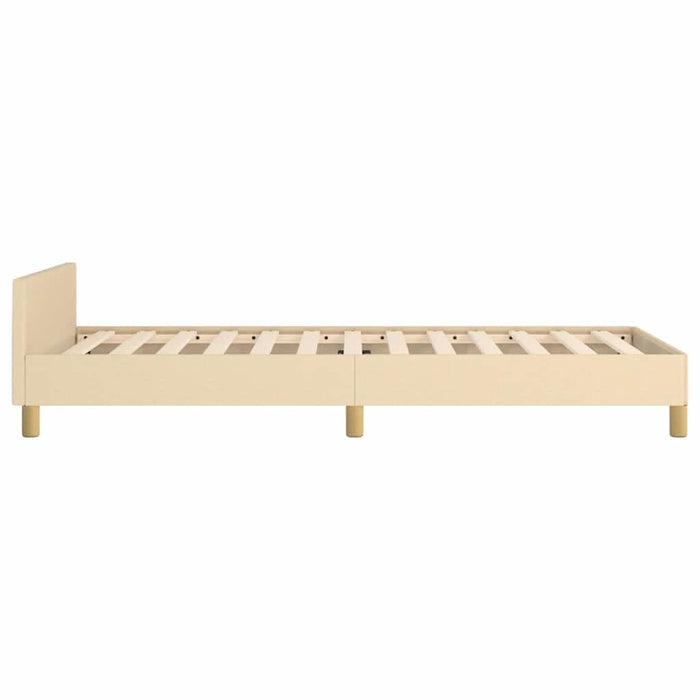 Cadru de pat fără saltea cremă 90x190 cm țesătură WALTI