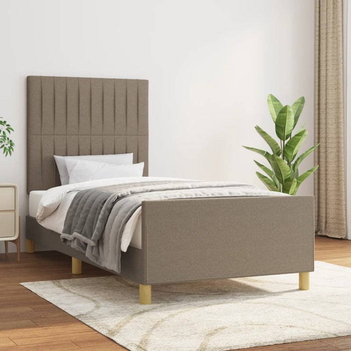 Cadru de pat fără saltea Taupe 90x200 cm țesătură - WALTI WALTI