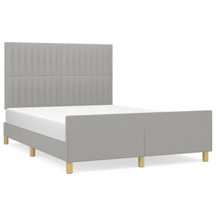 Cadru de pat fără saltea, gri deschis, 140x190 cm, textil - WALTI WALTI