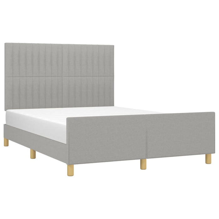 Cadru de pat fără saltea, gri deschis, 140x190 cm, textil - WALTI WALTI