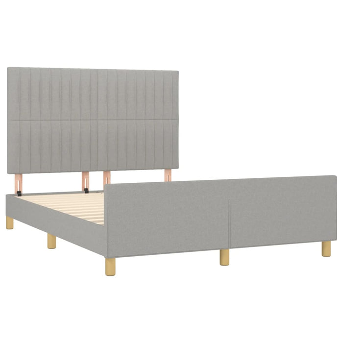 Cadru de pat fără saltea, gri deschis, 140x190 cm, textil - WALTI WALTI