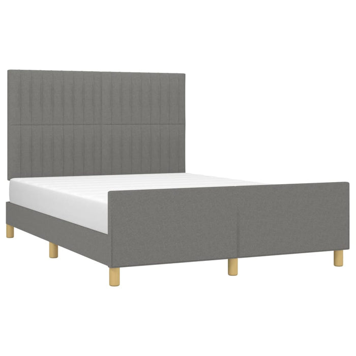 Cadru de pat fără saltea, gri închis, 140x190 cm, textil - WALTI WALTI