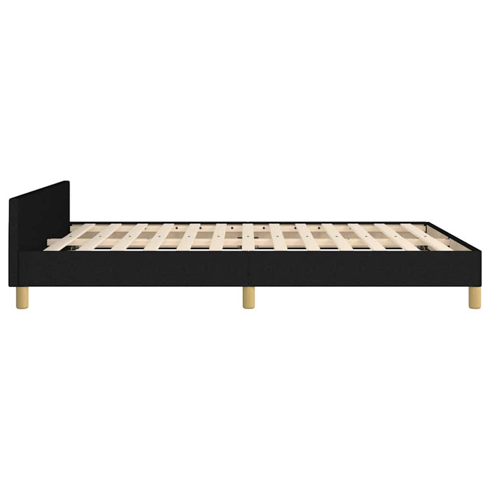 Cadru de pat fără saltea, negru, 140x190 cm, textil - WALTI WALTI