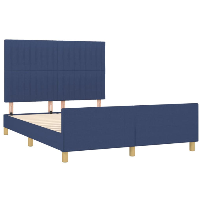 Cadru de pat fără saltea, albastru, 140x190 cm, textil - WALTI WALTI