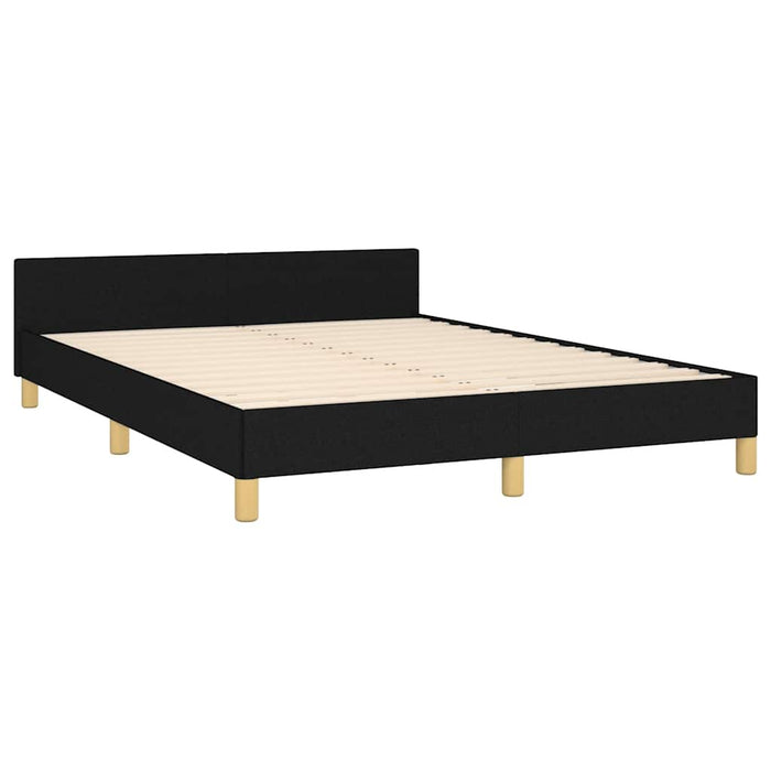 Cadru de pat fără saltea, negru, 140x200 cm, textil WALTI