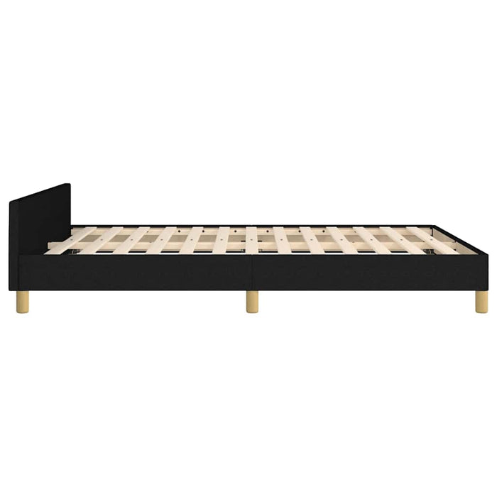 Cadru de pat fără saltea, negru, 140x200 cm, textil WALTI