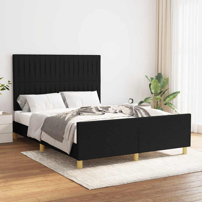 Cadru de pat fără saltea, negru, 140x200 cm, textil WALTI