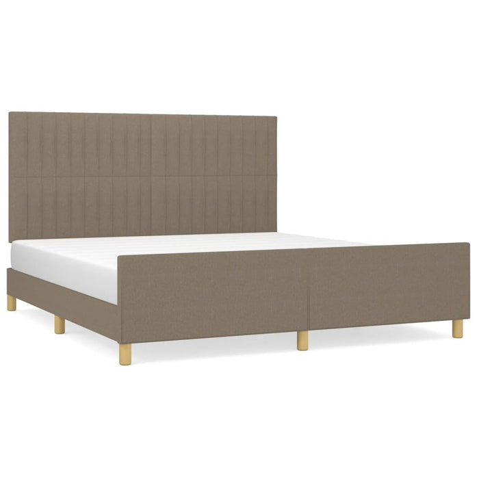 Cadru de pat fără saltea, gri taupe, 180x200 cm, textil WALTI