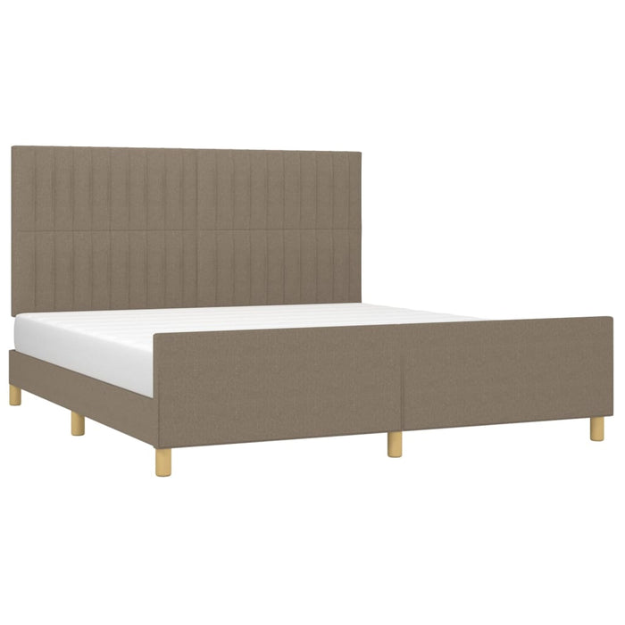 Cadru de pat fără saltea, gri taupe, 180x200 cm, textil WALTI