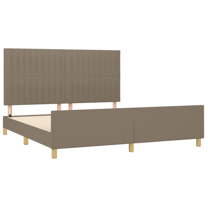 Cadru de pat fără saltea, gri taupe, 180x200 cm, textil WALTI