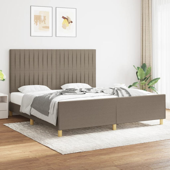Cadru de pat fără saltea, gri taupe, 180x200 cm, textil WALTI