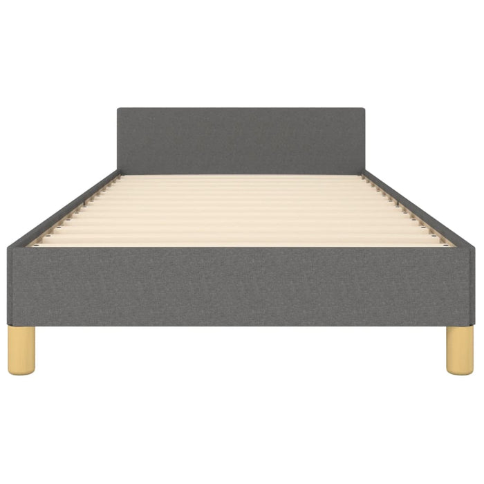 Cadru de pat fără saltea, gri închis, 80x200 cm, textil WALTI