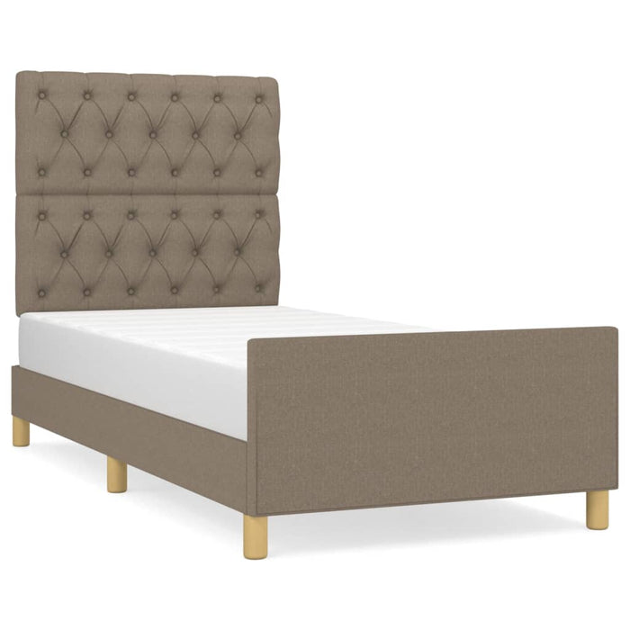 Cadru de pat fără saltea Taupe 80x200 cm țesătură - WALTI WALTI