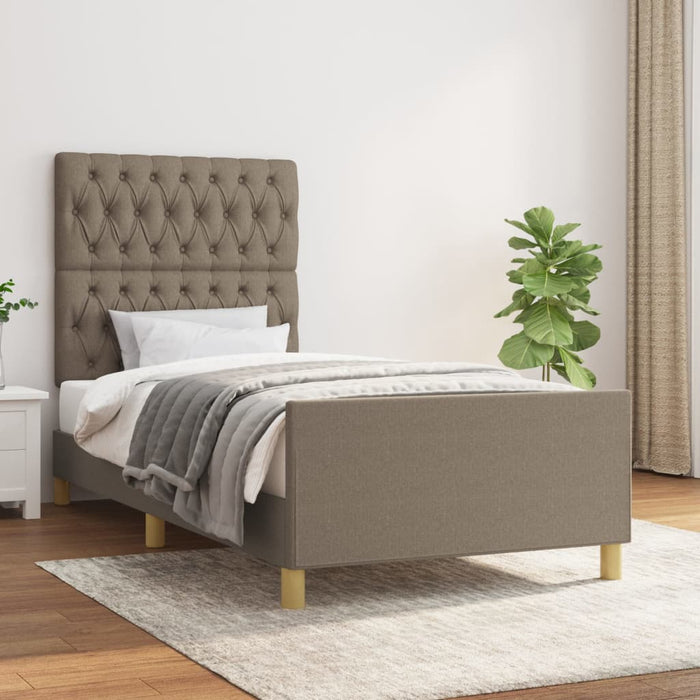 Cadru de pat fără saltea Taupe 90x190 cm Stofa - WALTI WALTI