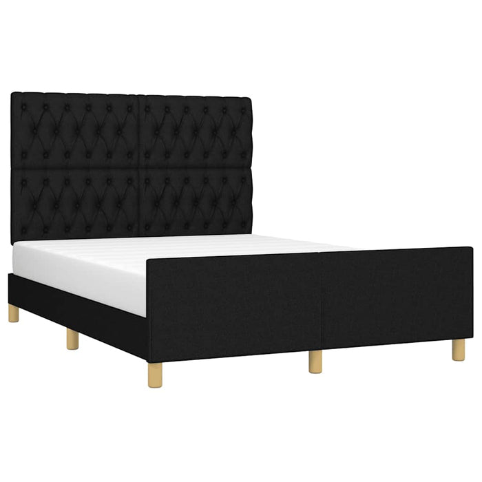 Cadru de pat fără saltea, negru, 140x200 cm, textil - WALTI WALTI