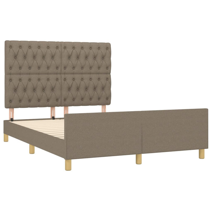 Cadru de pat fără saltea, gri taupe, 140x200 cm, textil - WALTI WALTI
