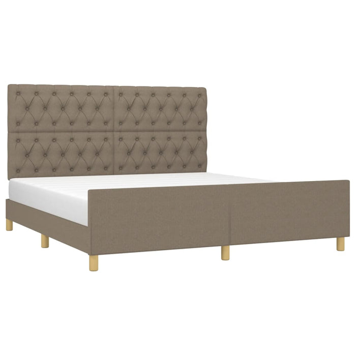 Cadru de pat fără saltea, gri taupe, 160x200 cm, textil - WALTI WALTI