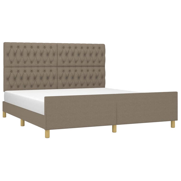 Cadru de pat fără saltea, gri taupe, 180x200 cm, textil WALTI