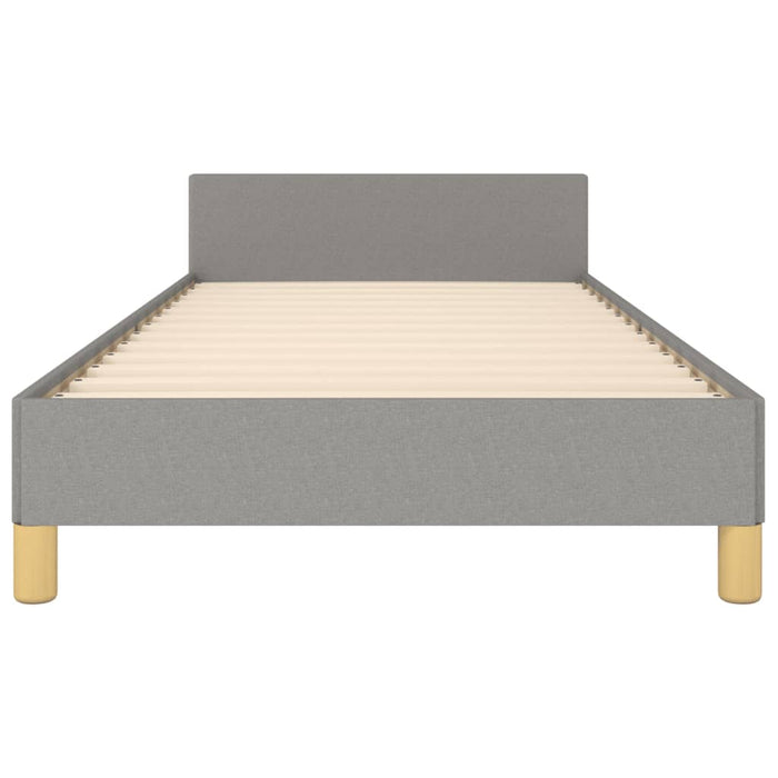 Cadru de pat cu tăblie, gri deschis, 90x190 cm, textil - WALTI WALTI