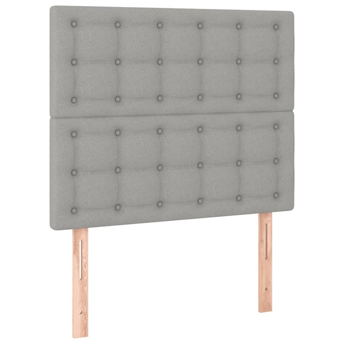 Cadru de pat fără saltea, gri deschis, 100x200 cm, textil - WALTI WALTI