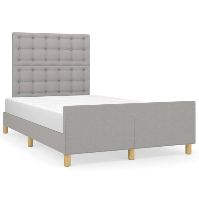 Cadru de pat fără saltea, gri deschis, 120x200 cm, textil - WALTI WALTI