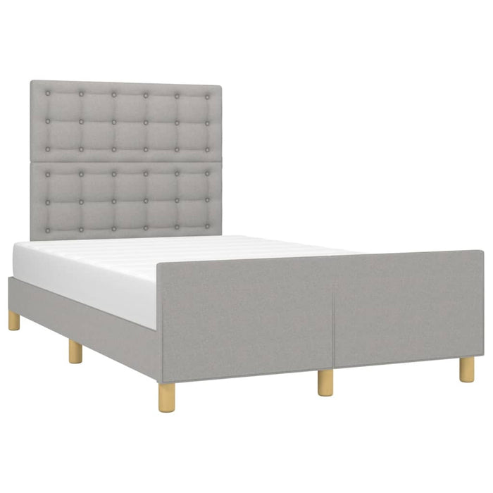 Cadru de pat fără saltea, gri deschis, 120x200 cm, textil - WALTI WALTI