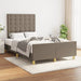 Cadru de pat fără saltea, gri taupe, 120x200 cm, textil - WALTI WALTI
