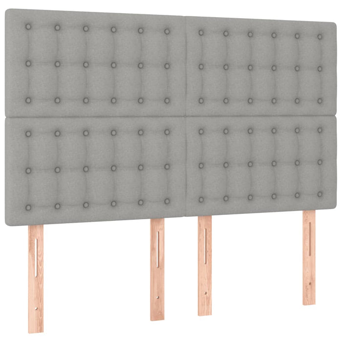 Cadru de pat fără saltea, gri deschis, 140x190 cm, textil - WALTI WALTI
