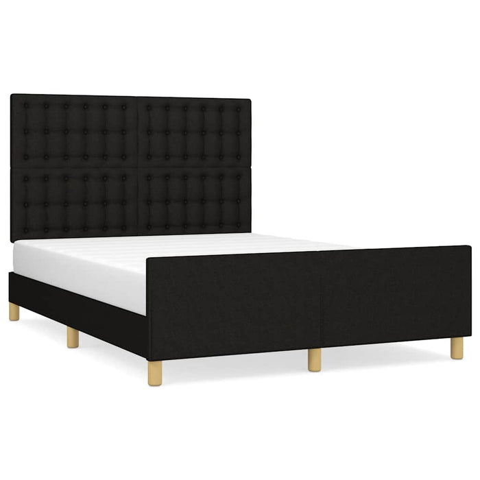 Cadru de pat fără saltea, negru, 140x190 cm, textil - WALTI WALTI