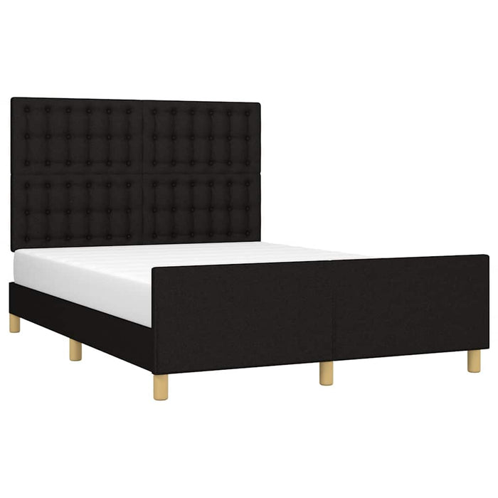 Cadru de pat fără saltea, negru, 140x190 cm, textil - WALTI WALTI