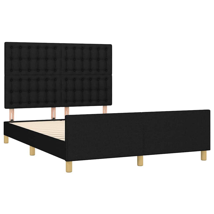 Cadru de pat fără saltea, negru, 140x190 cm, textil - WALTI WALTI