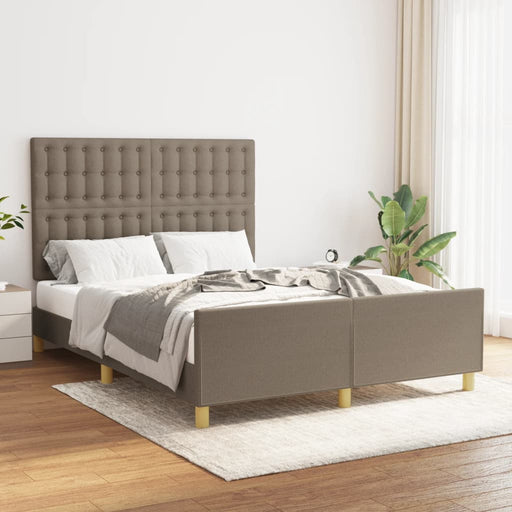 Cadru de pat fără saltea, gri taupe, 140x200 cm, textil - WALTI WALTI