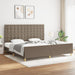 Cadru de pat fără saltea, gri taupe, 200x200 cm, textil - WALTI WALTI