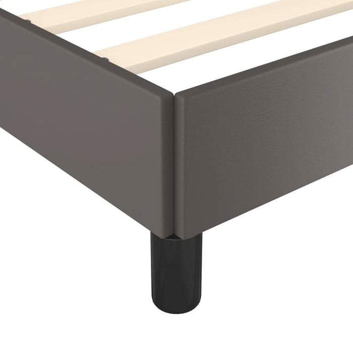Cadru de pat cu tăblie, gri, 90x200 cm, piele ecologică - WALTI WALTI