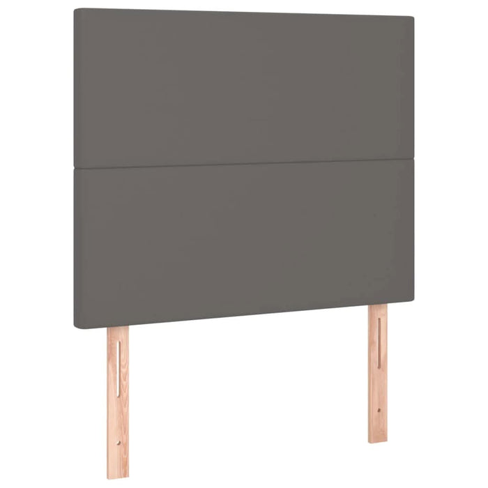 Cadru de pat cu tăblie, gri, 90x200 cm, piele ecologică - WALTI WALTI