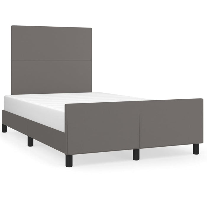 Cadru de pat cu tăblie, gri, 120x200 cm, piele ecologică - WALTI WALTI