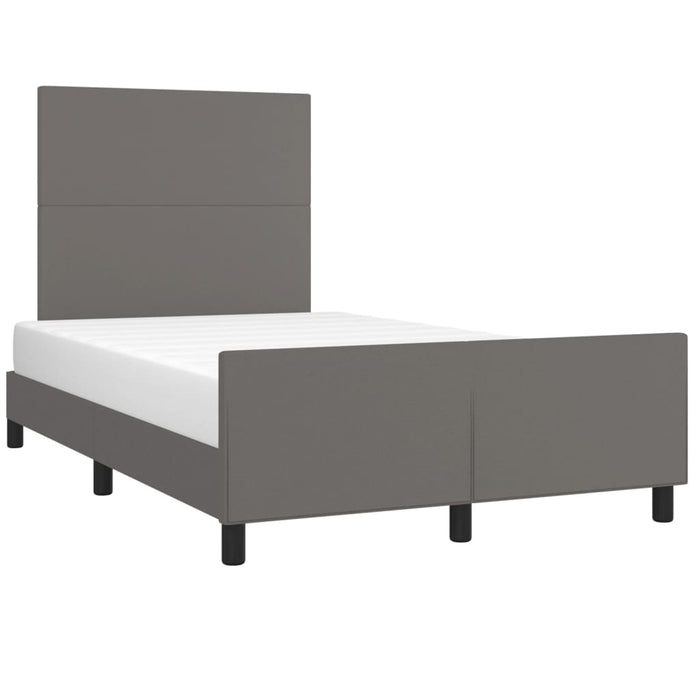 Cadru de pat cu tăblie, gri, 120x200 cm, piele ecologică - WALTI WALTI