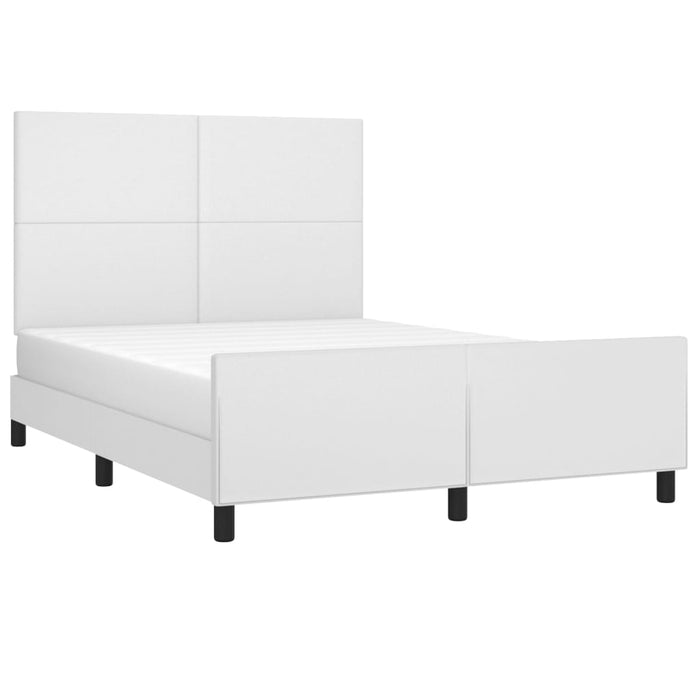 Cadru de pat cu tăblie, alb, 140x200 cm, piele ecologică - WALTI WALTI