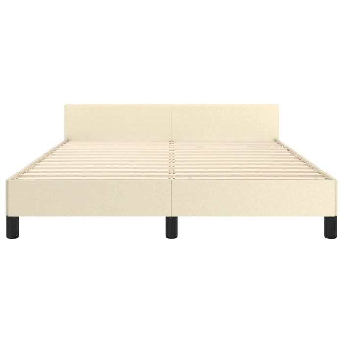 Cadru de pat cu tăblie, crem, 140x200 cm, piele ecologică - WALTI WALTI
