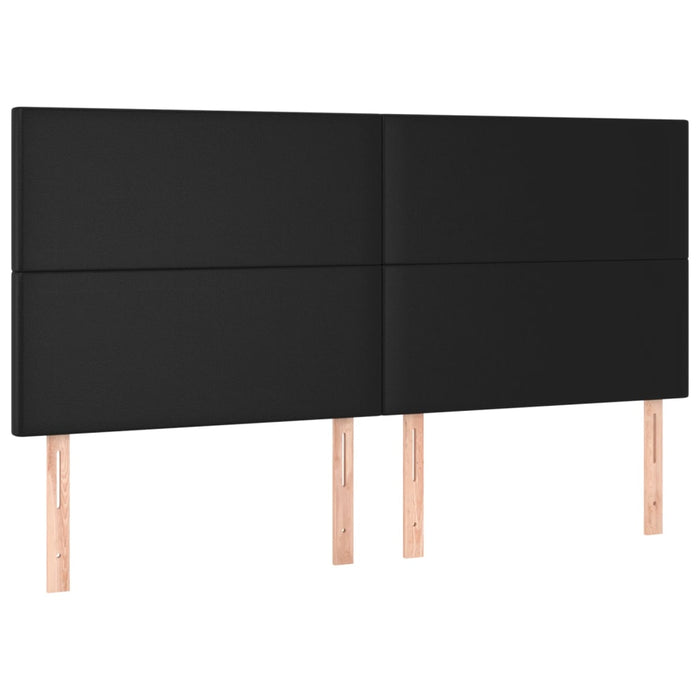 Cadru de pat cu tăblie, negru, 180x200 cm, piele ecologică - WALTI WALTI