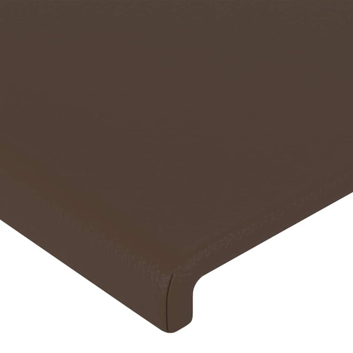 Cadru de pat cu tăblie, maro, 200x200 cm, piele ecologică WALTI