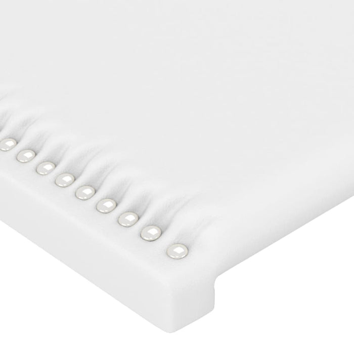 Cadru de pat cu tăblie, alb, 100x200 cm, piele ecologică - WALTI WALTI
